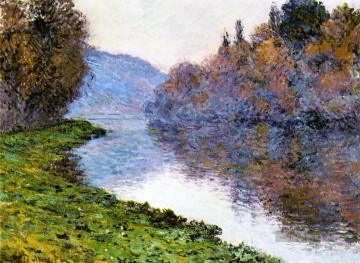 Ufer der Seine bei Jenfosse Klar Wetter Claude Monet Ölgemälde